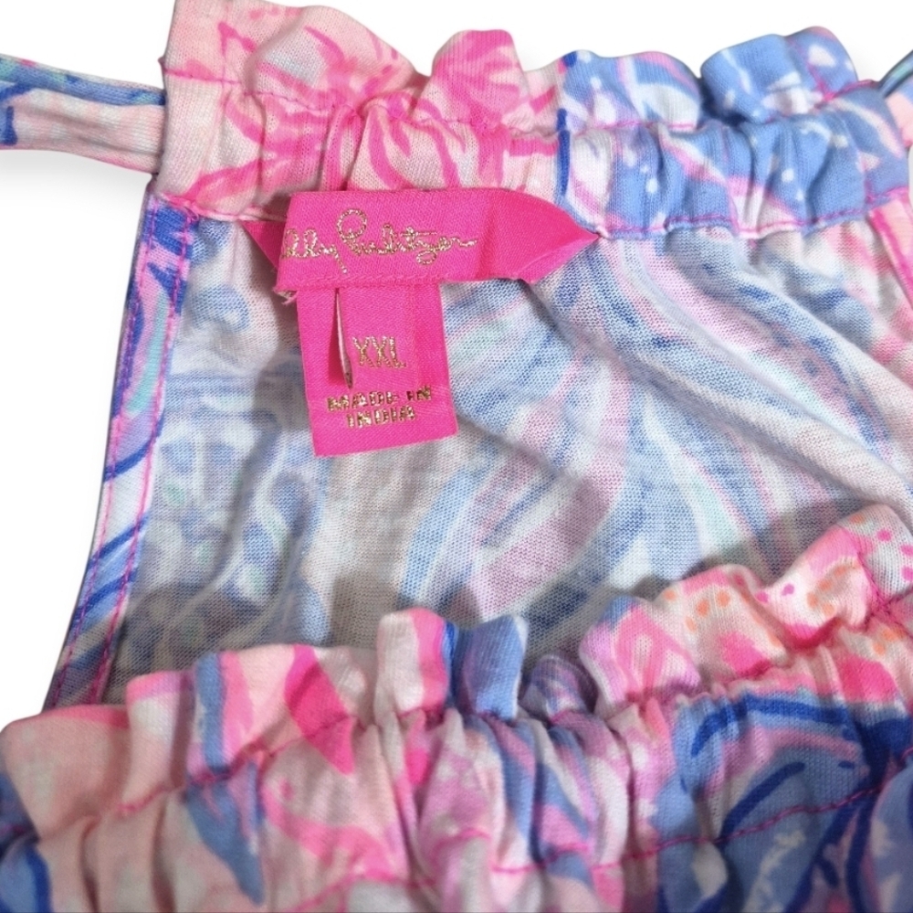 LILLY PULITZER Saira Halter Dress In Pink Isle Snappy Turtle XXL - Picture 6 of 7
